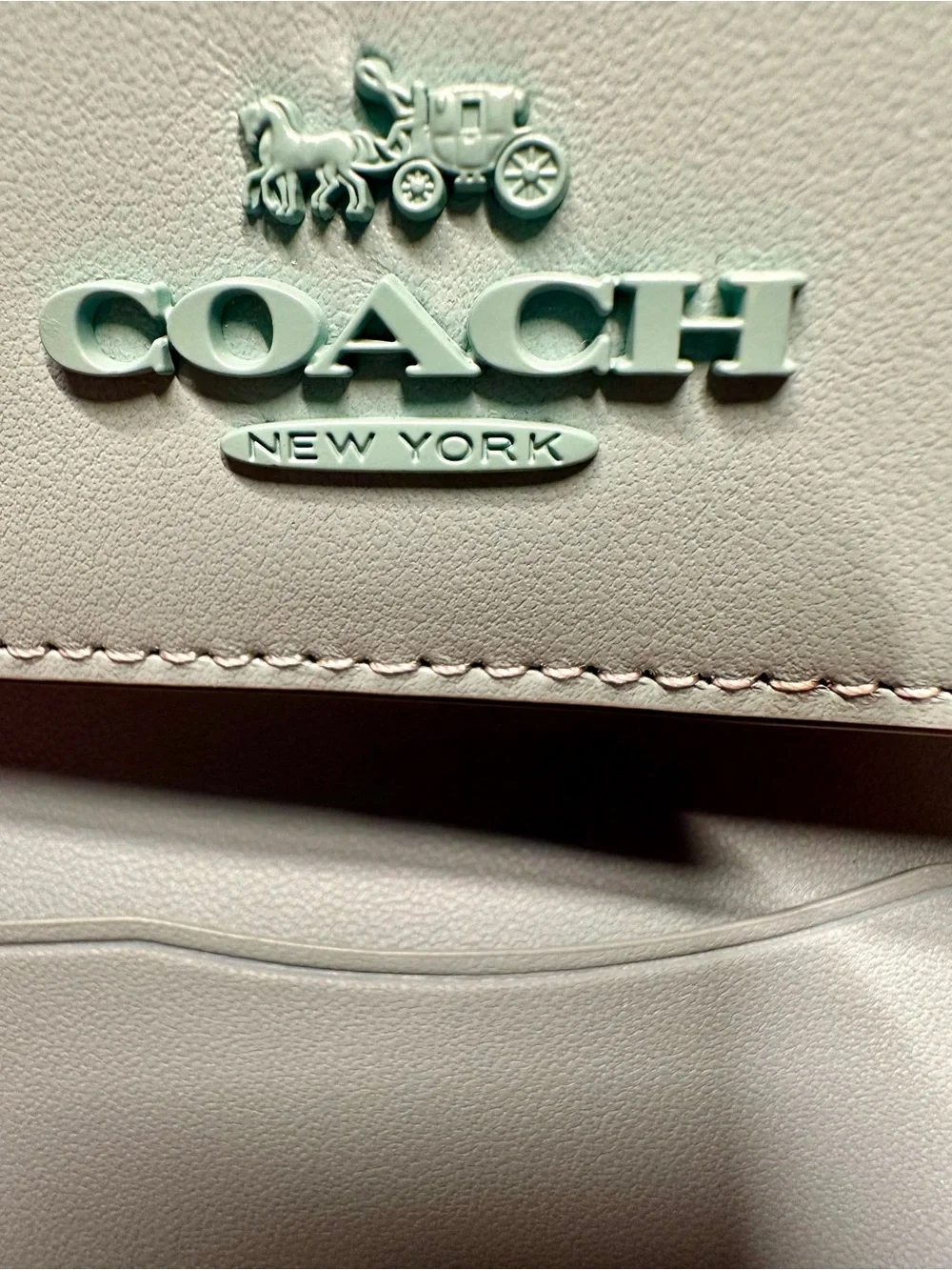 Coach Faded Blue Leather Micro Wallet - NWT